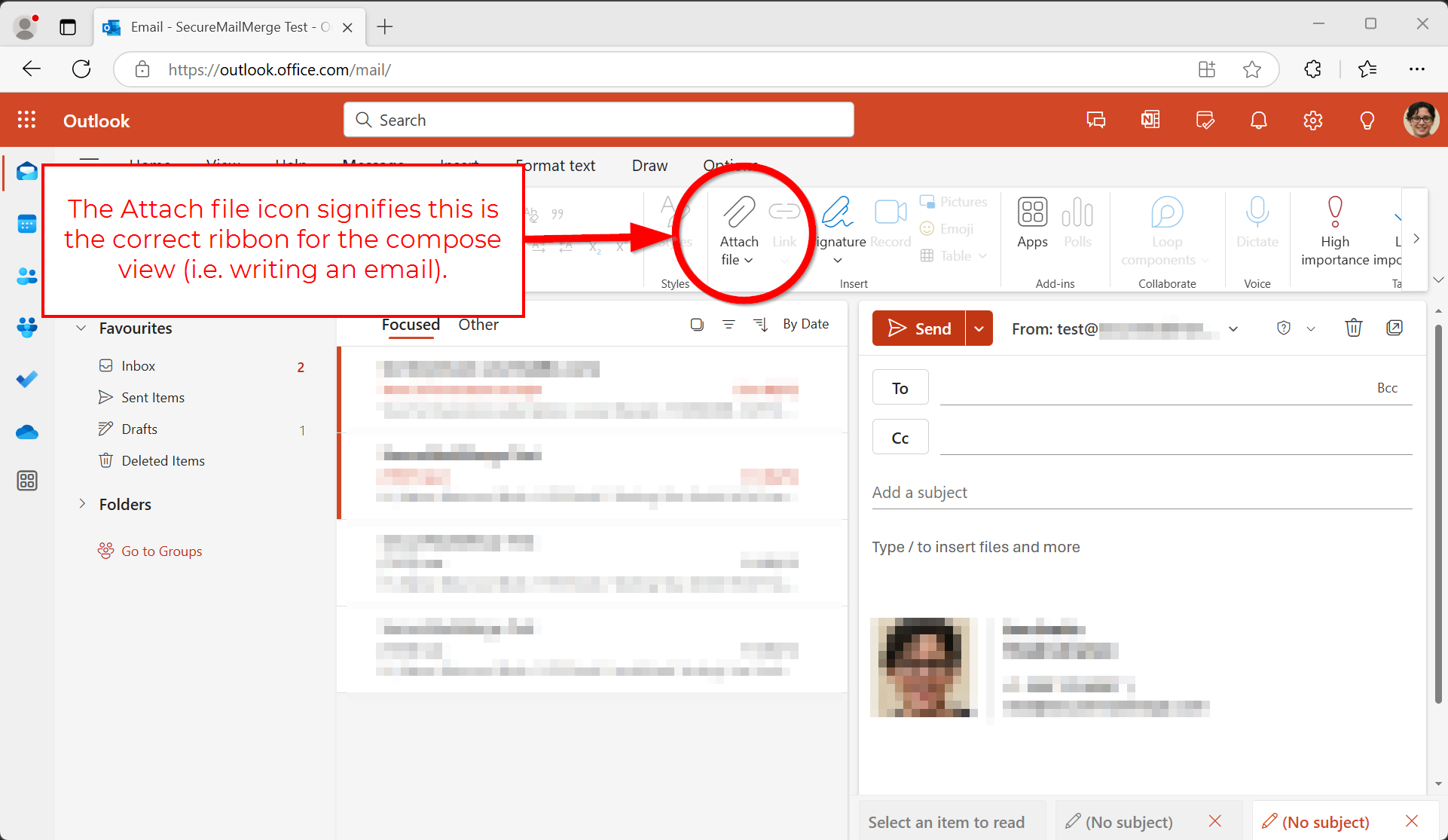 The correct ribbon is shown